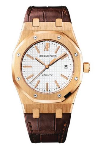 Audemars Piguet Royal Oak 15300 Pink Gold Silver Strap