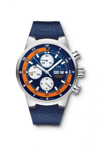 IWC Aquatimer Chronograph Stainless Steel Blue Rubber Cousteau Divers 2007
