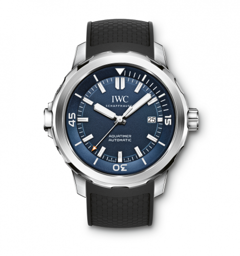 IWC Aquatimer Automatic Stainless Steel Blue Rubber Expedition Jacques-Yves Cousteau