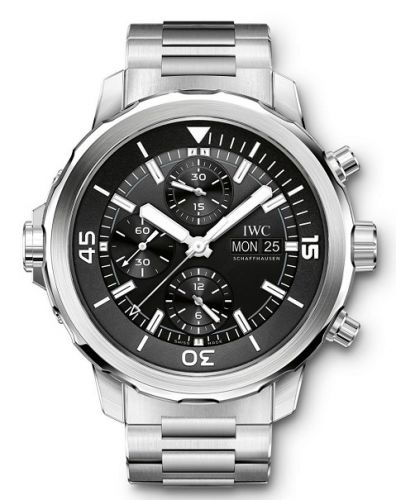 IWC Aquatimer Chronograph Stainless Steel Black Bracelet