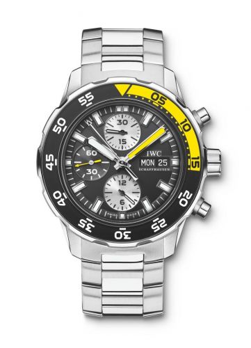 IWC Aquatimer Chronograph Stainless Steel Black Bracelet