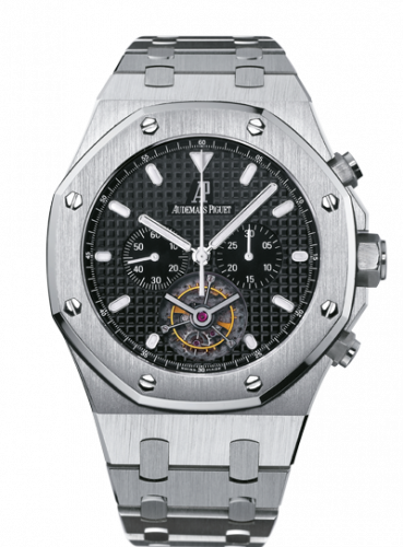 Audemars Piguet Royal Oak Tourbillon Chronograph Stainless Steel Black Bracelet