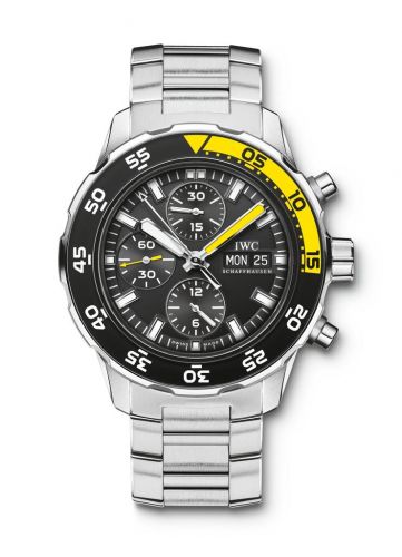 IWC Aquatimer Chronograph Stainless Steel Black Bracelet
