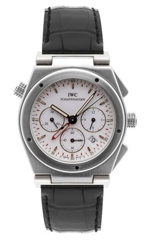 IWC Ingenieur Mecaquartz Chronograph Alarm Stainless Steel White Strap