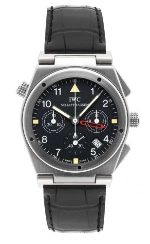 IWC Ingenieur Mecaquartz Chronograph Alarm Stainless Steel Black Strap