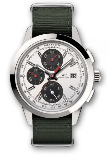 IWC Ingenieur Chronograph Custom Stainless Steel Silver-Black-Red NATO