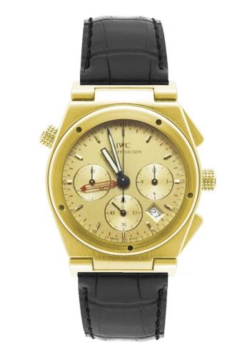 IWC Ingenieur Mecaquartz Chronograph Alarm Yellow Gold Champagne Strap