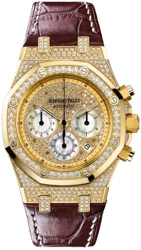 Audemars Piguet Royal Oak Chronograph 39 Yellow Gold Diamond Strap