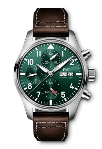 IWC Pilot's Watch Chronograph 41 Stainless Steel Green