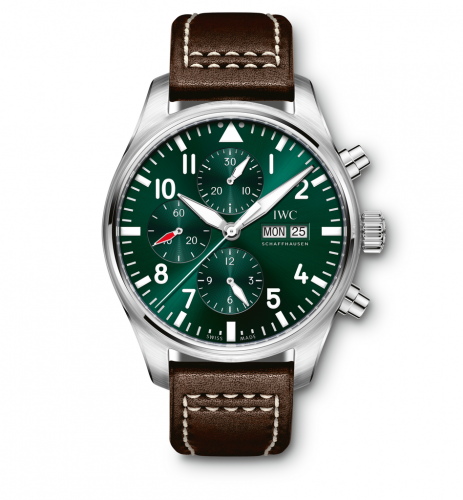 IWC Pilot's Watch Chronograph Stainless Steel Racing Green Calf