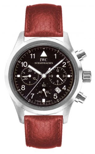 IWC Pilot's Watch Chronograph Mecaquartz Stainless Steel Black Strap