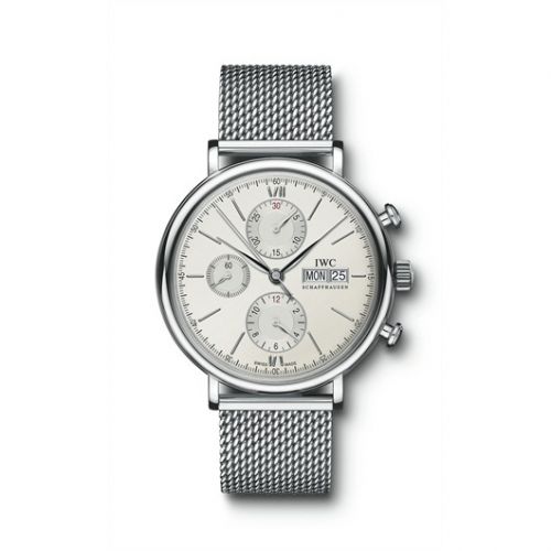 IWC Portofino Chronograph Stainless Steel Silver Milanese