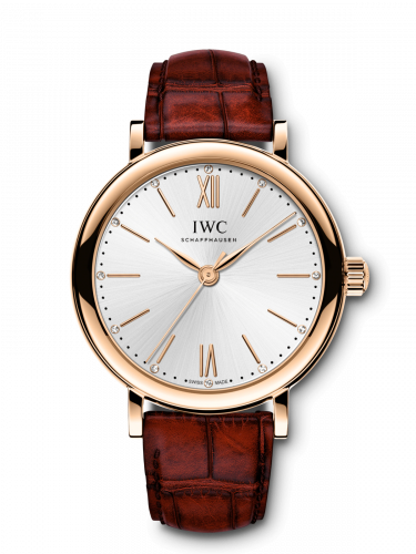 IWC Portofino 34 Rose Gold Silver Santoni