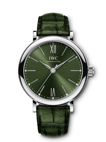 IWC Portofino 34 Stainless Steel Green Santoni