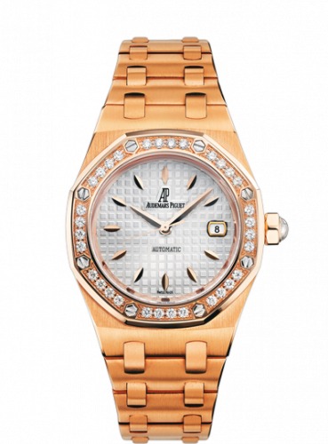 Audemars Piguet Royal Oak Selfwinding 77321 Pink Gold Diamond Silver Bracelet