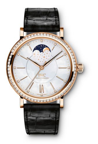IWC Portofino Automatic Moon Phase 37 Red Gold Diamond MOP