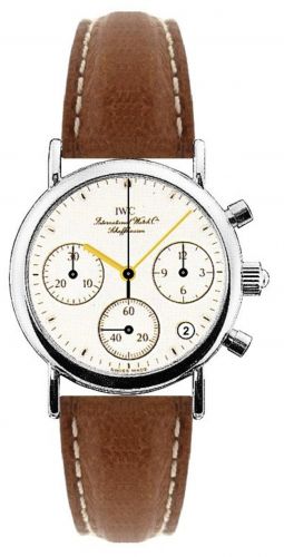 IWC Portofino Lady Chronograph MecaQuartz Stainless Steel White Calf