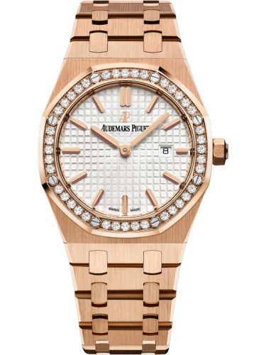 Audemars Piguet Royal Oak 67651 Quartz Pink Gold Silver Bracelet