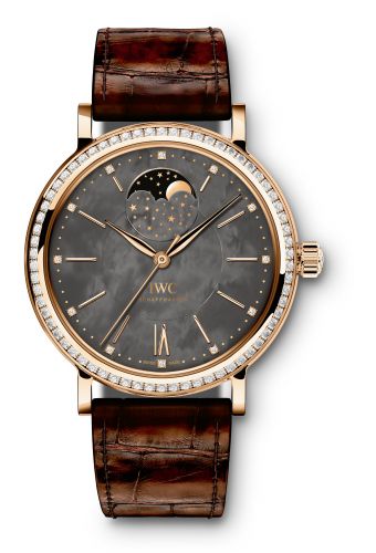 IWC Portofino Automatic Moon Phase 37 Red Gold Black MOP