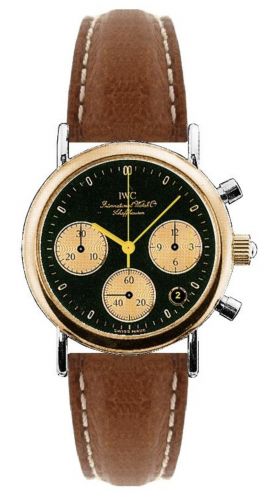 IWC Portofino Lady Chronograph MecaQuartz Stainless Steel Rose Gold Black Calf