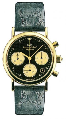 IWC Portofino Lady Chronograph MecaQuartz Yellow Gold Black Alligator