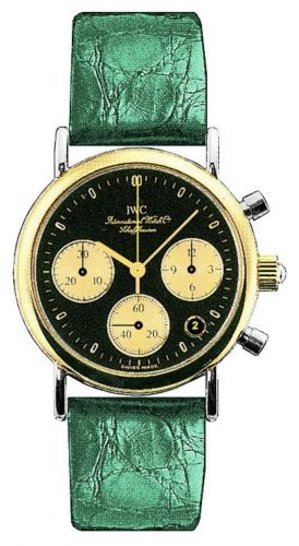 IWC Portofino Lady Chronograph MecaQuartz Stainless Steel Yellow Gold Black Alligator