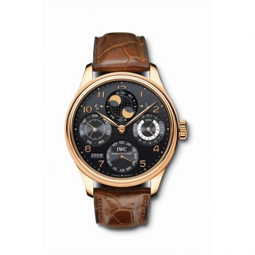 IWC Portuguese Perpetual Calendar 5021 Rose Gold Black