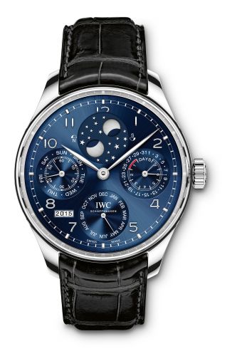 IWC Portugieser Perpetual Calendar Double Moon White Gold Blue