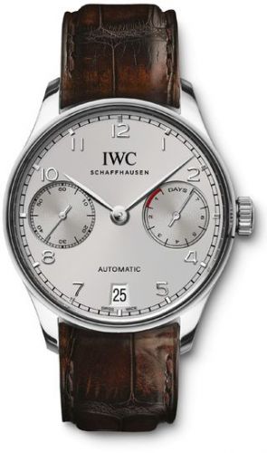 IWC Portugieser Automatic 5007 Stainless Steel Silver Gold Numerals