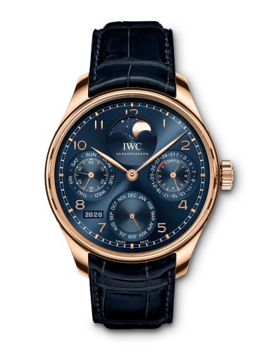 IWC Portugieser Perpetual Calendar Single Moon Armor Gold Blue Boutique Edition