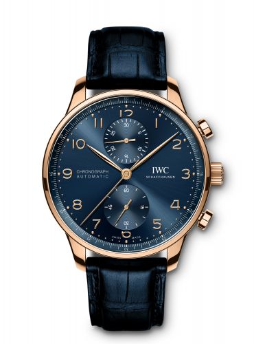 IWC Portugieser Chronograph Red Gold Blue Boutique Edition