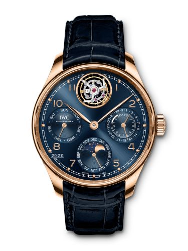 IWC Portuguese Perpetual Calendar Tourbillon Armor Gold Blue