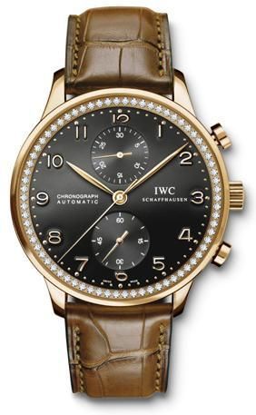 IWC Portuguese Chrono-Automatic Rose Gold Black Diamond