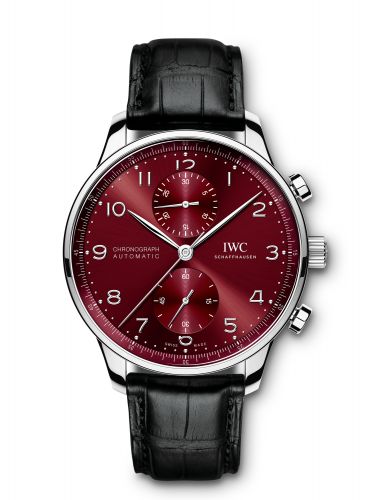 IWC Portugieser Chronograph Stainless Steel Burgundy
