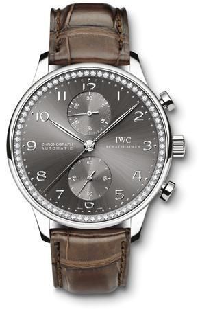 IWC Portuguese Chrono-Automatic White Gold Ardoise Diamond