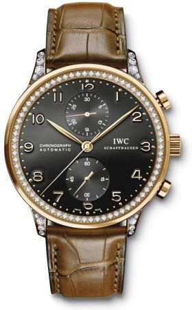 IWC Portuguese Chrono-Automatic Rose Gold Black Diamond
