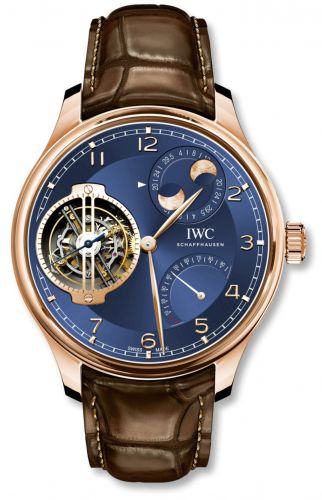 IWC Portugieser Constant-Force Tourbillon Double Moon Red Gold Blue