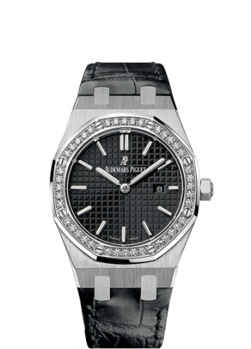 Audemars Piguet Royal Oak 67651 Quartz Stainless Steel Black Strap