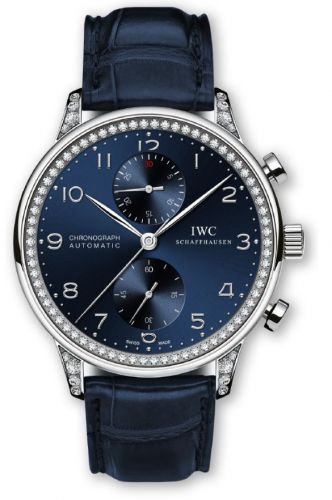 IWC Portuguese Chrono-Automatic White Gold Diamond Blue