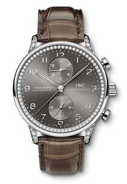 IWC Portuguese Chrono-Automatic White Gold Ardoise Diamond