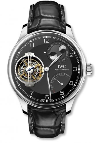 IWC Portugieser Constant-Force Tourbillon Double Moon Platinum Black