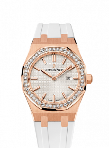 Audemars Piguet Royal Oak 67651 Quartz Pink Gold Silver Rubber
