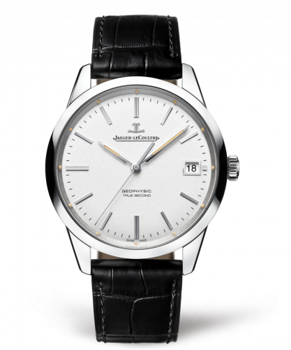 Jaeger-LeCoultre Geophysic True Second Stainless Steel Silver Alligator