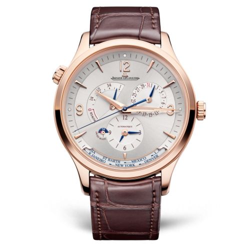 Jaeger-LeCoultre Master Control Geographic Pink Gold Silver Alligator