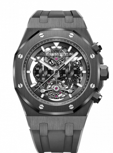Audemars Piguet Royal Oak 26343 Tourbillon Chronograph Openworked Ceramic Rubber