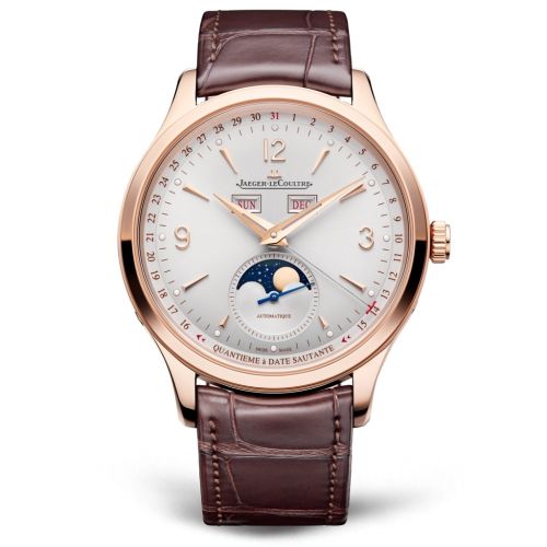 Jaeger-LeCoultre Master Control Calendar Pink Gold Silver Alligator