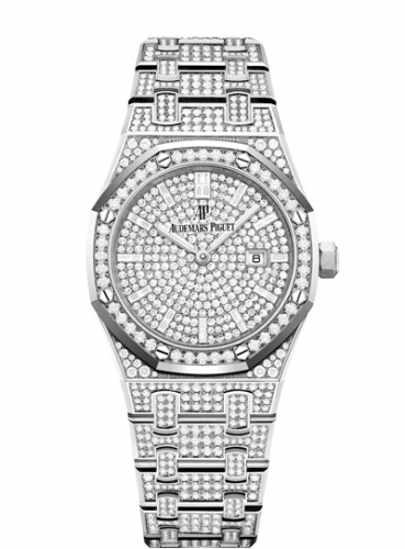 Audemars Piguet Royal Oak 33 Quartz White Gold Diamond Silver Bracelet