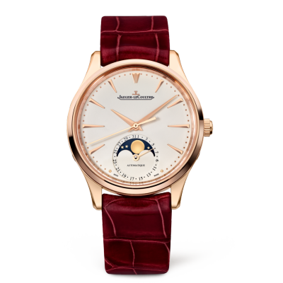 Jaeger-LeCoultre Master Ultra Thin Moon 34 Pink Gold Eggshell Alligator