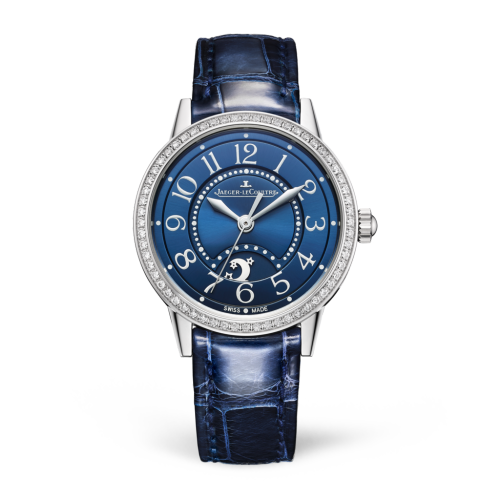 Jaeger-LeCoultre Rendez-Vous Night & Day Small Stainless Steel Diamond Blue Alligator