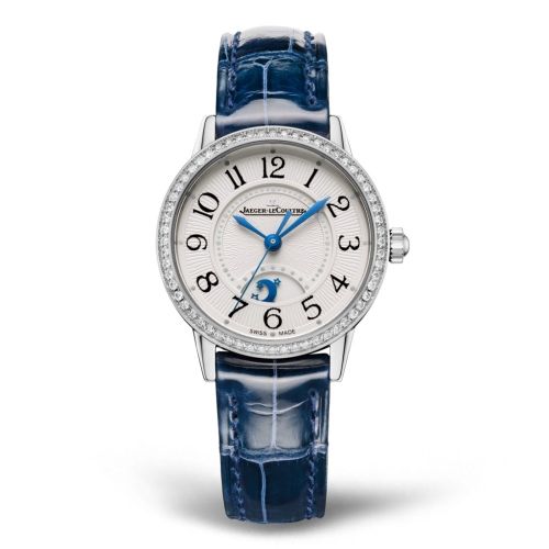 Jaeger-LeCoultre Rendez-Vous Night & Day Small Stainless Steel Diamond Silver Alligator